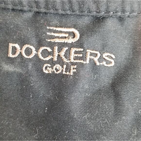 DOCKERS Golf Jacket Navy Blue and Tan XL - Picture 5 of 7